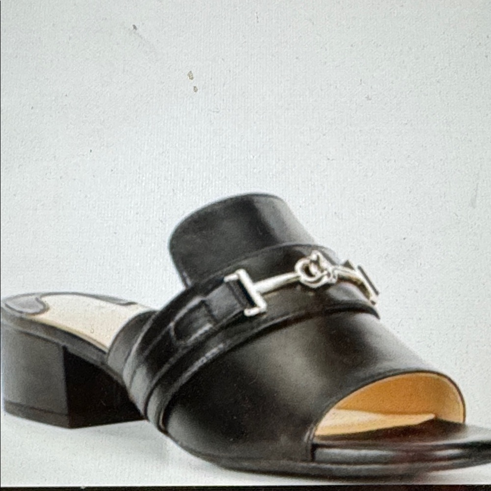 Alex Marie Clementine Bit Buckle Leather Slide Sandals